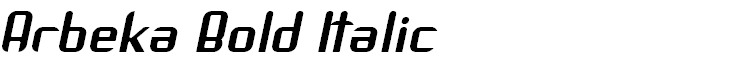 Arbeka Bold Italic