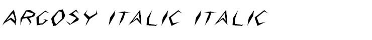 Argosy Italic Italic