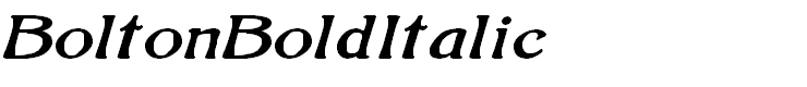 BoltonBoldItalic