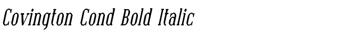 Covington Cond Bold Italic