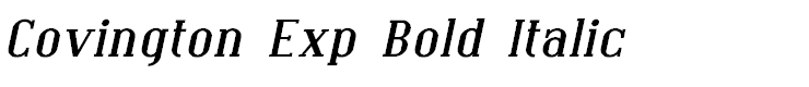 Covington Exp Bold Italic