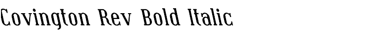 Covington Rev Bold Italic