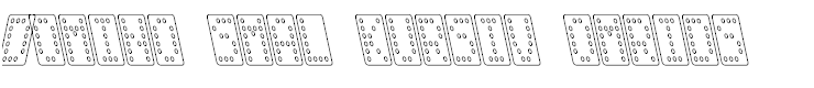 Domino smal kursiv omrids