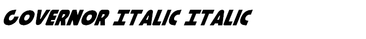 Governor Italic Italic