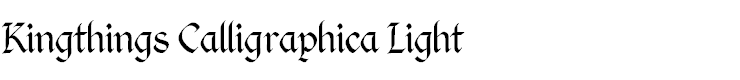 Kingthings Calligraphica Light