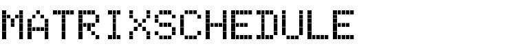 MatrixSchedule