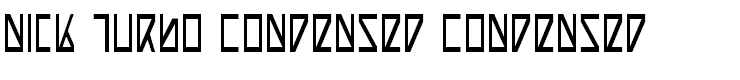 Nick Turbo Condensed Condensed