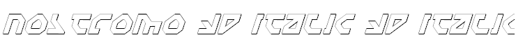 Nostromo 3D Italic 3D Italic