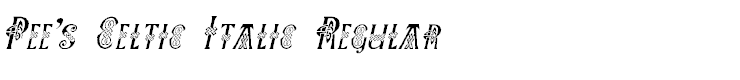 Pee's Celtic Italic Regular