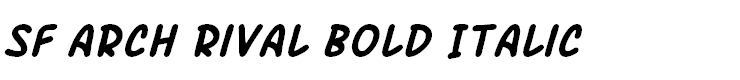 SF Arch Rival Bold Italic