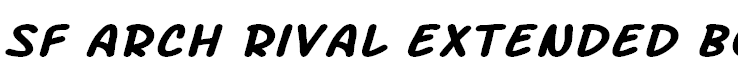 SF Arch Rival Extended Bold Italic