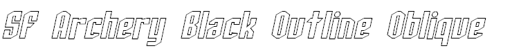 SF Archery Black Outline Oblique