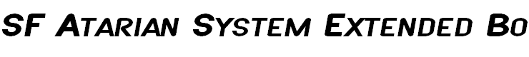 SF Atarian System Extended Bold Italic