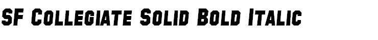 SF Collegiate Solid Bold Italic