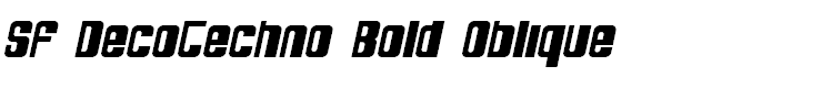 SF DecoTechno Bold Oblique