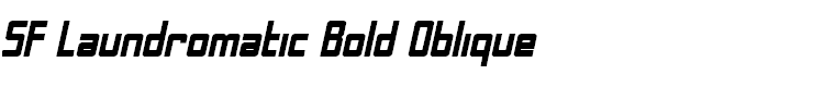 SF Laundromatic Bold Oblique