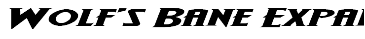 Wolf's Bane Expanded Italic Expanded Italic